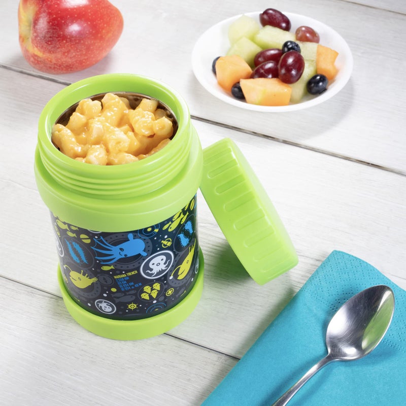 SCS Direct Octonauts Stainless Steel Insulated Lunch 13 oz Jar for Kids - Large Leak-Proof Storage Container for Hot & Cold Food  Soups  Liquids - BPA Free - Fits Most Lunch Boxes and Bags - Lime - Image 2