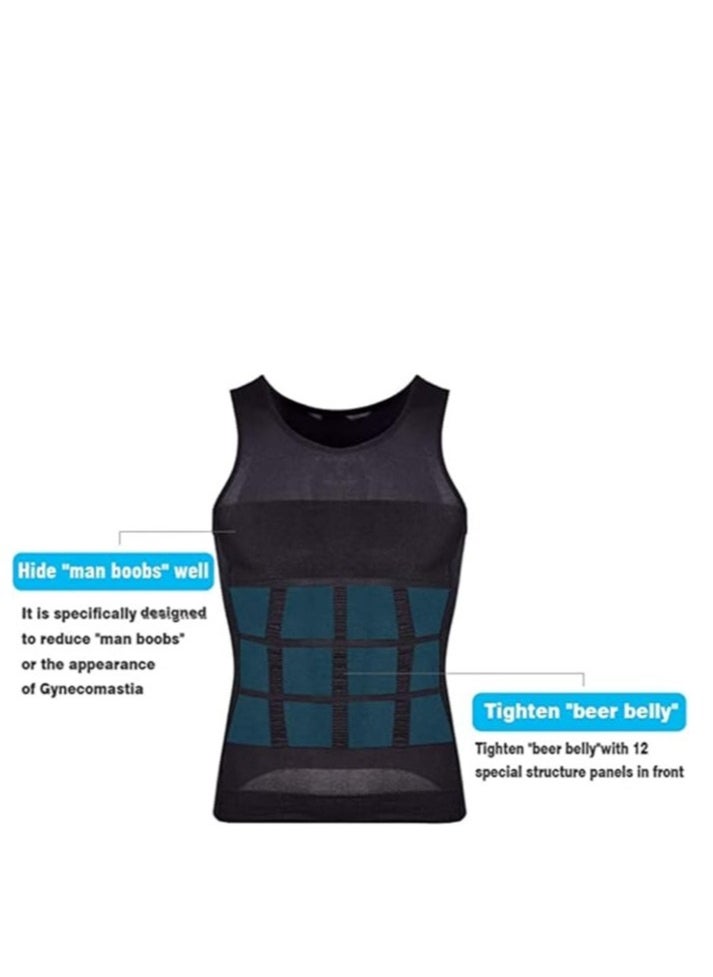 Generic - Men's Slimming Body Shaper, Waist Trimmer, Stomach Slimming Tummy Control Undershirt, Body Shaper for Fitness and Workout - Image 1