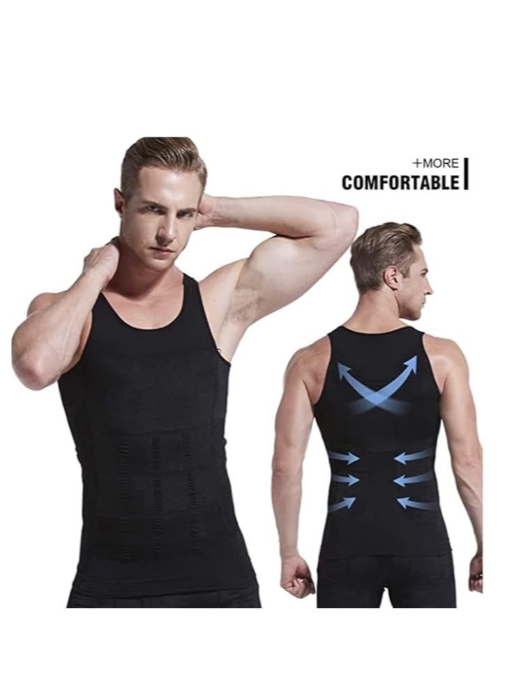 Generic - Men's Slimming Body Shaper, Waist Trimmer, Stomach Slimming Tummy Control Undershirt, Body Shaper for Fitness and Workout - Image 1