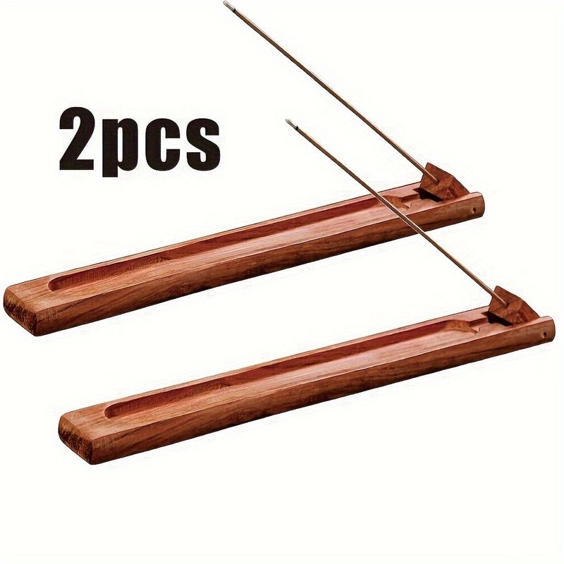 2 Pcs Wooden Incense Stick Holder With Adjustable Angle And Ash Catcher - Image 5