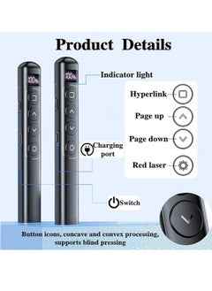 Generic Wireless Presenter With Laser Pointer Pen Black Presentation Clicker with Red Laser  - Image 3