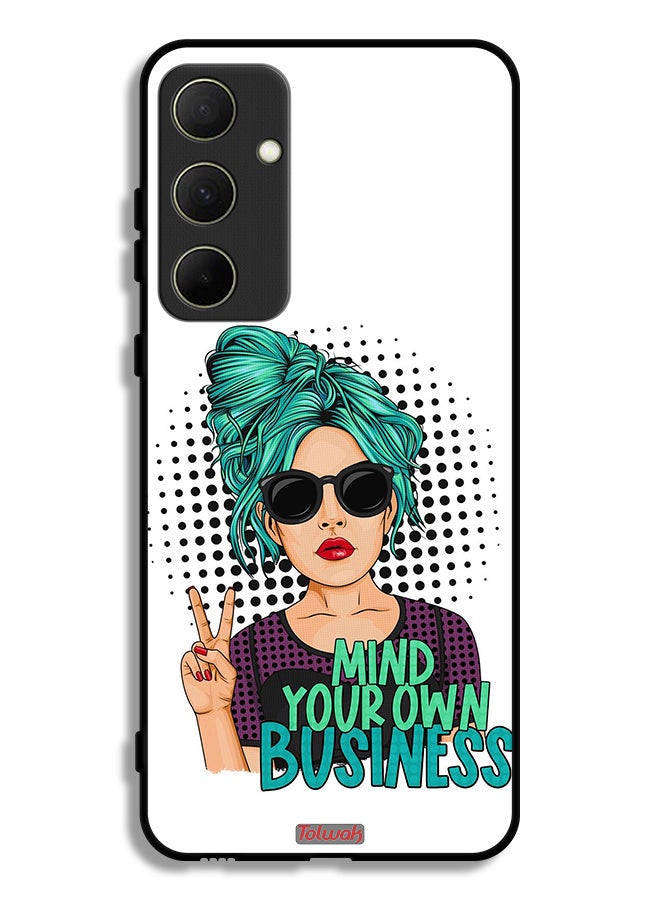Tolwak Samsung Galaxy A35 5G Protective Case Cover Mind Your Own Business - Image 1
