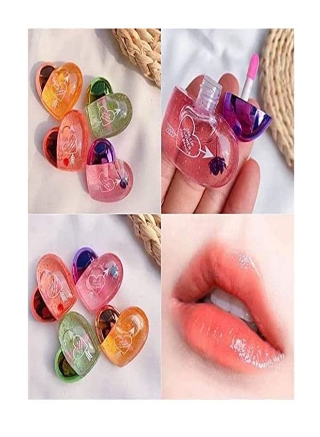 BLINE Lip Gloss Tint For Dry And Chapped Lips In Cute Heart-Shaped Packaging- Multicolour Metallic-Finished Packaging ((Pack Of 3)) - Image 5