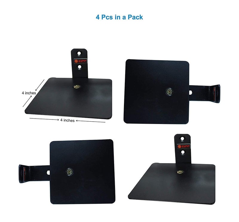 ZIPP Book Shelf Speaker Wall Mount Stand, 4-inch - Set of 4 - Image 3