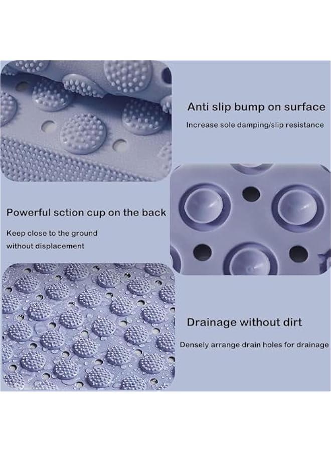 TRASSLE Bath Tub Shower Mat 50 x 80CM Non-Slip and Extra Large, Bathtub Mat with Suction Cups, Machine Washable Bathroom Mats with Drain Holes  - Image 3