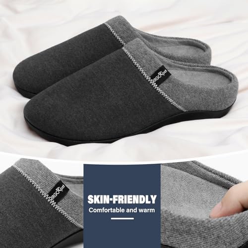 ERGOfoot Orthotic Slippers with Arch Support, Ideal for Plantar Fasciitis, Flat Feet, Heel Pain Relief, Slip on Clog Indoor Outdoor House Shoes with Anti-Skid Rubber Sole/Gray - Image 4