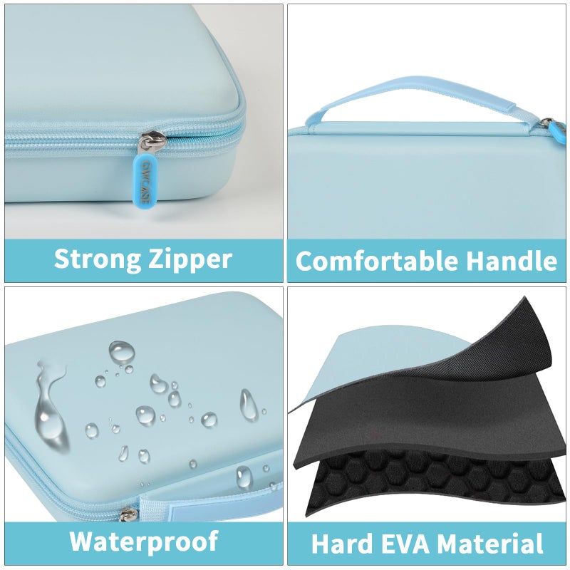 GWCASE Ring Organizer Storage Case - Jewelry Ring Display Collector Box with 42 Slots. Rings Tray Holder Showcase Fits for 50+ Rings, Earrings, Brooches and Cufflinks (Box Only)-Blue - Image 4