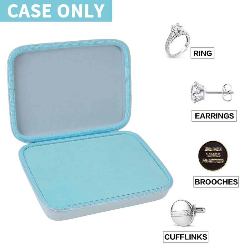 GWCASE Ring Organizer Storage Case - Jewelry Ring Display Collector Box with 42 Slots. Rings Tray Holder Showcase Fits for 50+ Rings, Earrings, Brooches and Cufflinks (Box Only)-Blue - Image 2