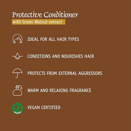 Prija Protective Hair Conditioner with Green Walnut Extract (12.84 fl oz) - For all Hair Types - Vegan Friendly - Dermatologically Tested - Made with 100% Recycled Bottle - Image 5