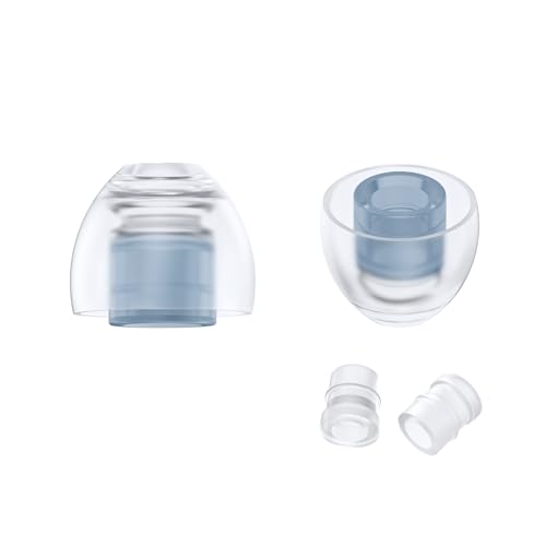 SpinFit NEO for IEM - S - Silicone Patented Eartips for Replacement, Secure Fit and Supreme Comfort, Reduce Allergic Reaction, One Set Fits Normal and Thin Nozzles (1 Pair)(with Inserts) - Image 1