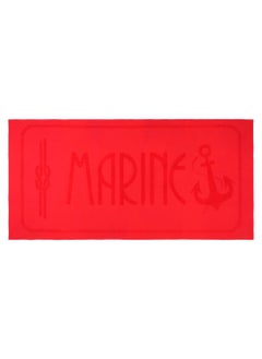 Anemoss Large Size Beach Towel, 100% Turkish Cotton, Anchor Design, Red, High Absorbent, Soft Towel, 70x140cm  - Image 1