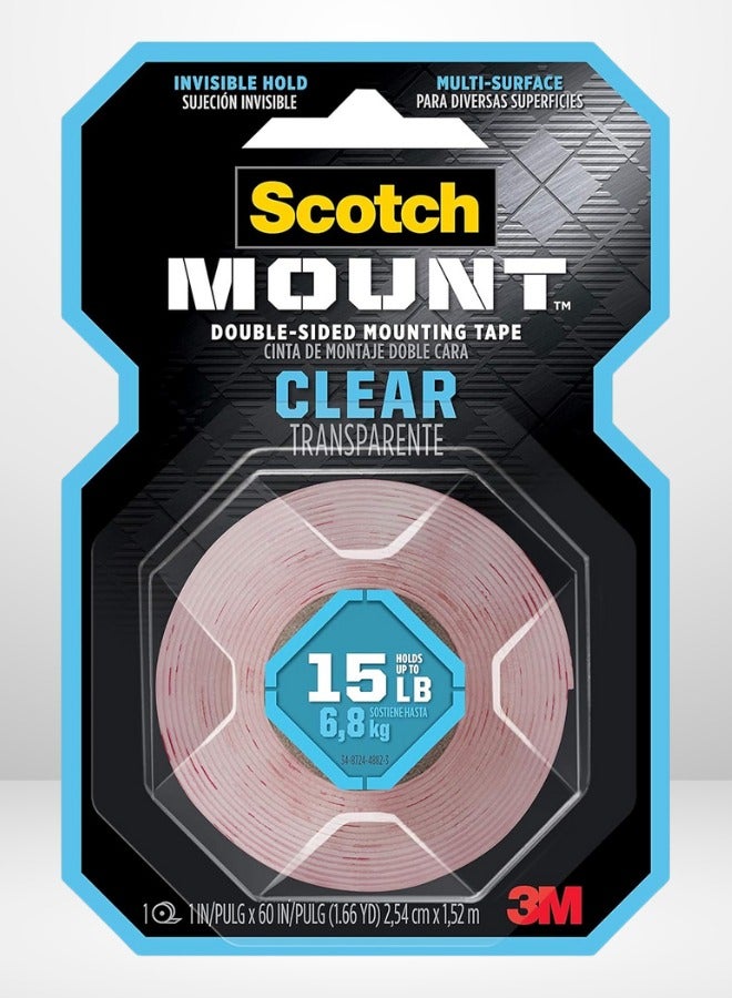 3M Scotch Extremely Strong Mounting Tape Clear