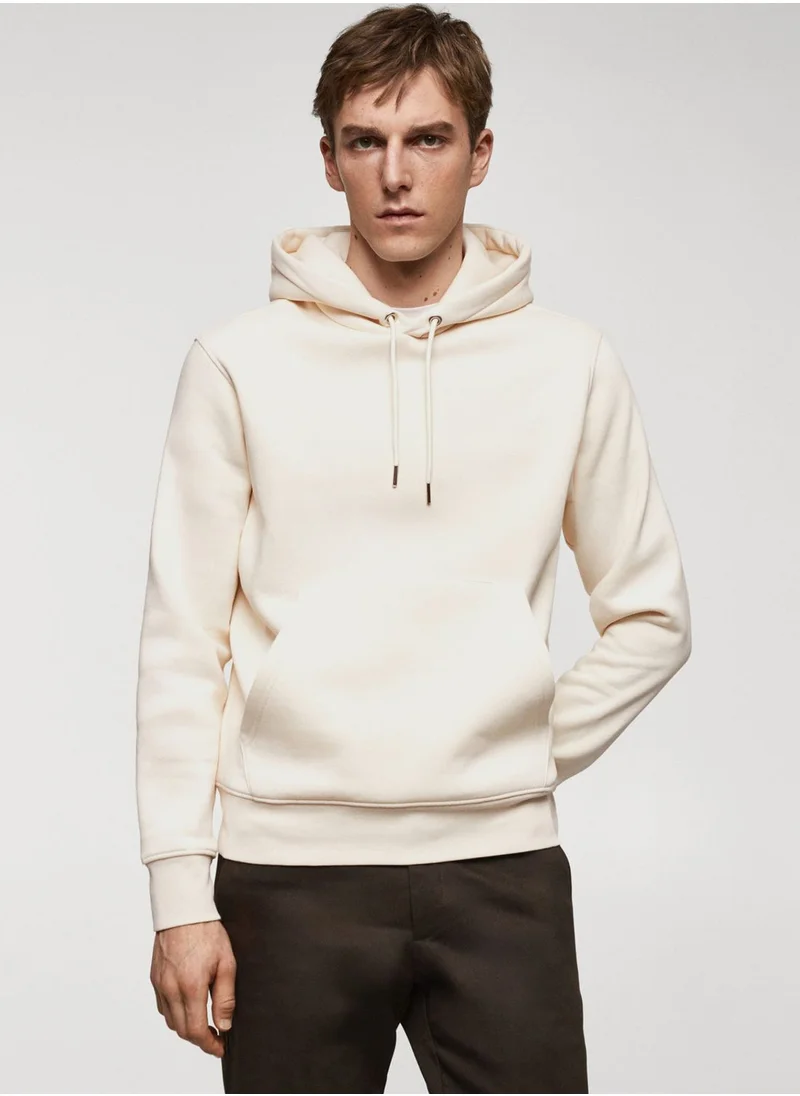 Mango Man Essential Crew Neck Hoodie