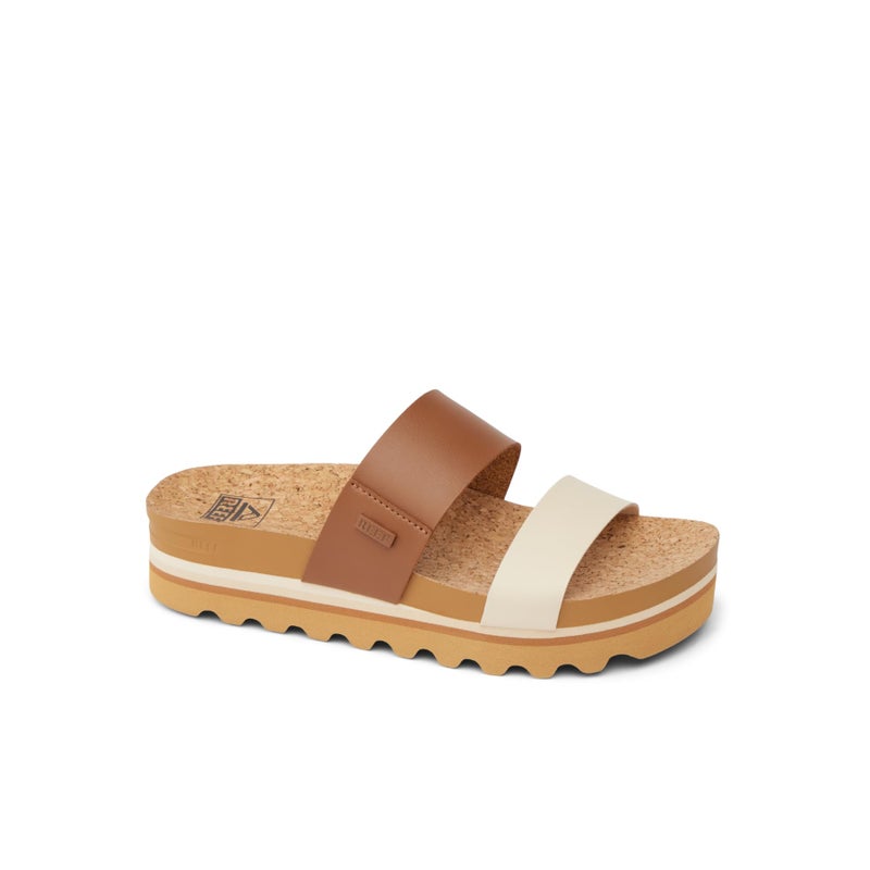 REEF Cushion Vista Hi Womens Platform Fashion Sandal, Arch Support, Ultra Soft Cushion Footbed, Chocolate Duo, 9 - Image 4