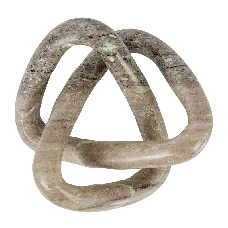 Creative Co-Op Modern Decorative Marble Link Knot, Beige - Image 5