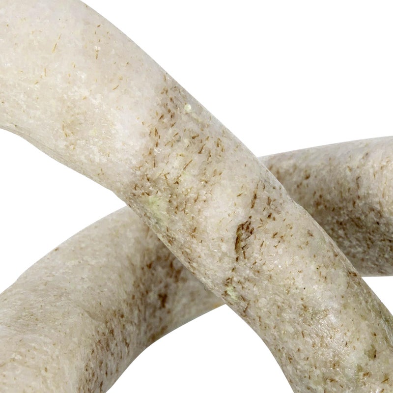 Creative Co-Op Modern Decorative Marble Link Knot, Beige - Image 4
