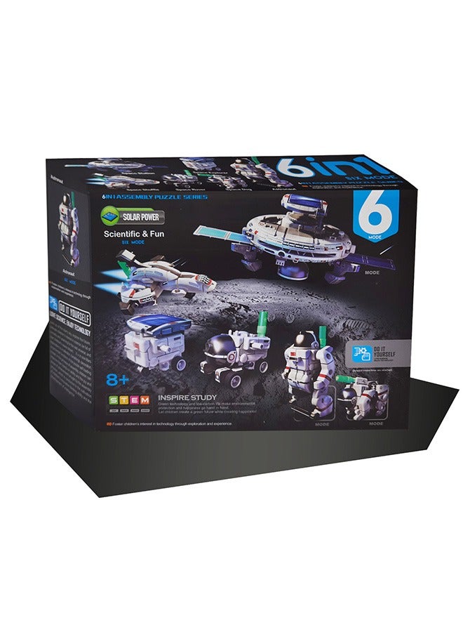 6-in-1 STEM Projects for Kids Age 6-16, Ufanore Solar Robot Kit Science Educational Set, DIY Building Toys Gift for Boys and Girls Age 6 7 8 9 10 11 12 13 14 15 16 Years Old, Solar and Battery Powered - Image 4