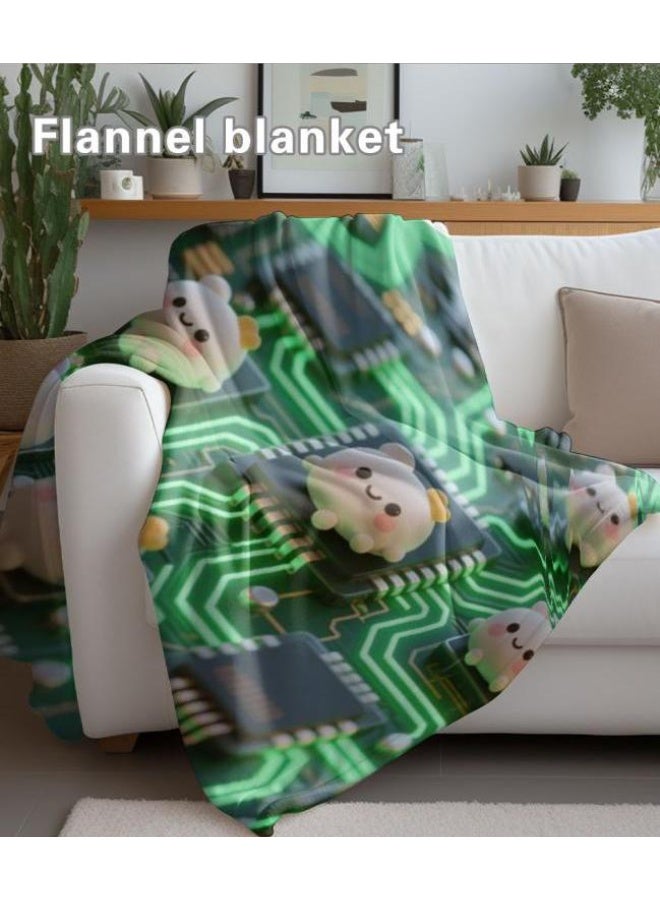 general Baby and children's cartoon flannel thin blanket (warm and comfortable, suitable for sleep, game use) 70cm*100cm - Image 3