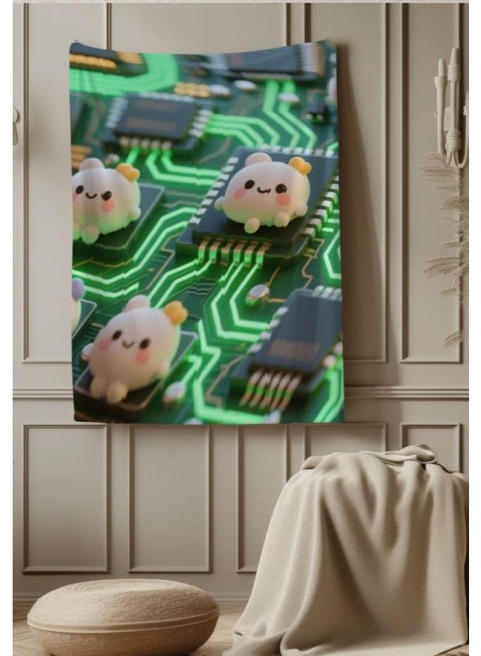 general Baby and children's cartoon flannel thin blanket (warm and comfortable, suitable for sleep, game use) 70cm*100cm - Image 2