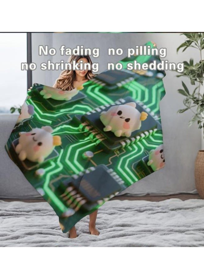 general Baby and children's cartoon flannel thin blanket (warm and comfortable, suitable for sleep, game use) 70cm*100cm - Image 5