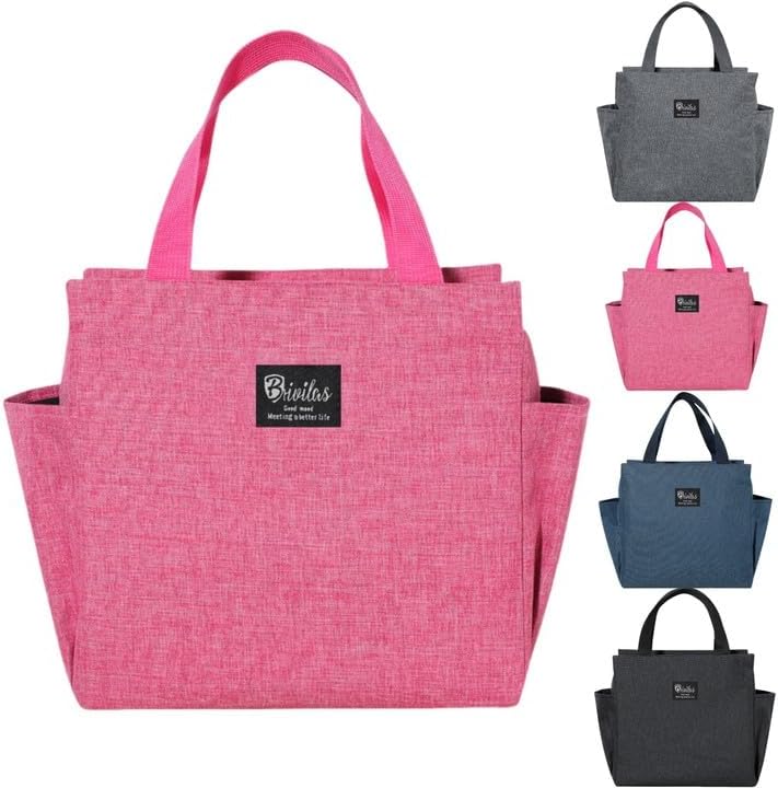Lunch Bags Insulated Lunch Bag Tote Bag for Adult,Men,Women，Reusable Leakproof Handbags Case for Work Office School Picnic Travel(Pink) - Image 1