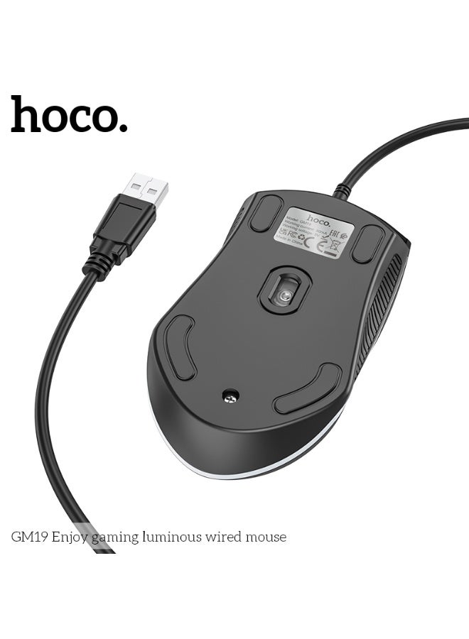hoco. GM19 Enjoy gaming luminous wired mouse - Image 5