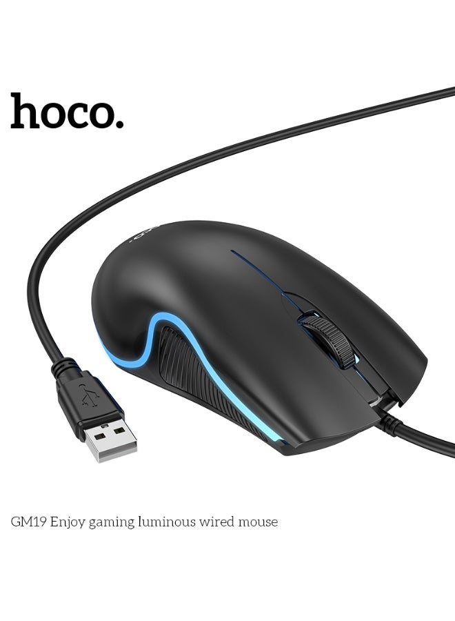 hoco. GM19 Enjoy gaming luminous wired mouse - Image 2