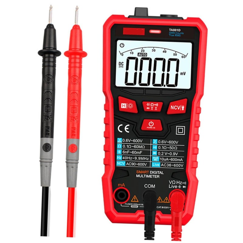 Digital Multimeter Portable AC DC Voltage Tester Home Electrical Repair Tool - Image 2