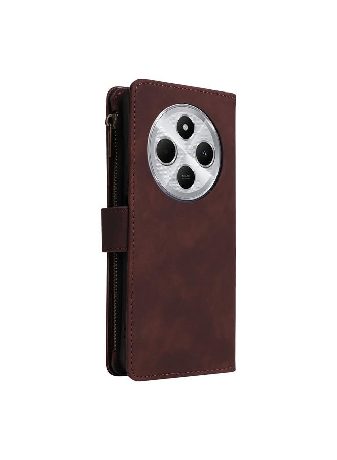 S-TOP Case For Redmi 14C 4G Multifunctional Frosted Zipper Wallet Leather Phone Case - Image 3