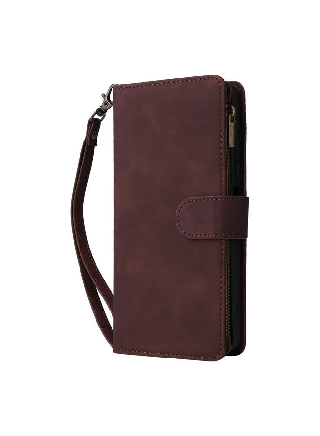 S-TOP Case For Redmi 14C 4G Multifunctional Frosted Zipper Wallet Leather Phone Case - Image 2