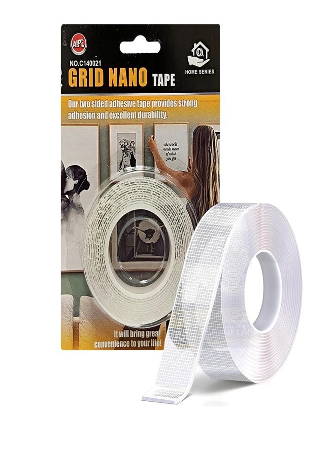 AIPL Nano Grip Tape Double Sided Tape Heavy Duty, Clear Mounting Tape Picture Hanging Adhesive Strips, Wall Tape for Poster, Rug, Picture Hanging, Office&Outdoor -1 MM X 19 MM X 2 MTR - Image 1