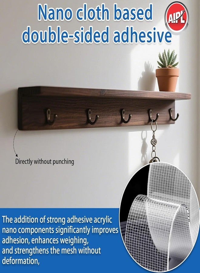AIPL Nano Grip Tape Double Sided Tape Heavy Duty, Clear Mounting Tape Picture Hanging Adhesive Strips, Wall Tape for Poster, Rug, Picture Hanging, Office&Outdoor -1 MM X 19 MM X 2 MTR - Image 5