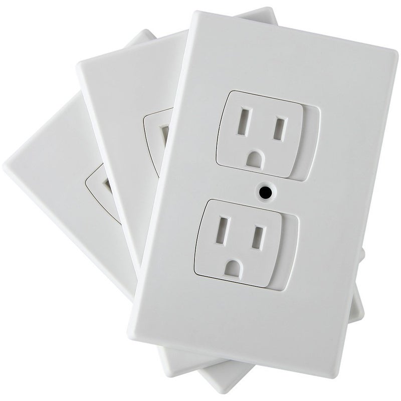 Jambini SelfClosing Baby Proof Outlet Covers Baby Proofing  An Alternative To Plug Covers for Electrical Outlets and Outlet Protectors 3 pack - Image 1