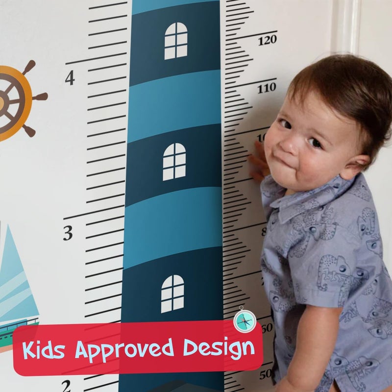 DEKOSH Nautical Theme Kids Height Wall Chart with Dual Scale & Beautiful Design DKX1601 - Image 5
