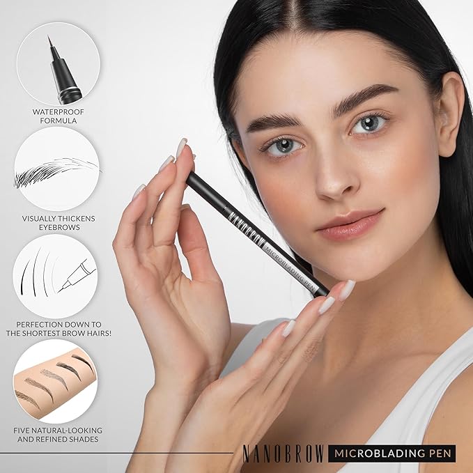 Nanobrow Microblading Pen Enhancing Thickening Eyebrow Filling Brow pen with ultrathin tip Dark Brown - Image 4