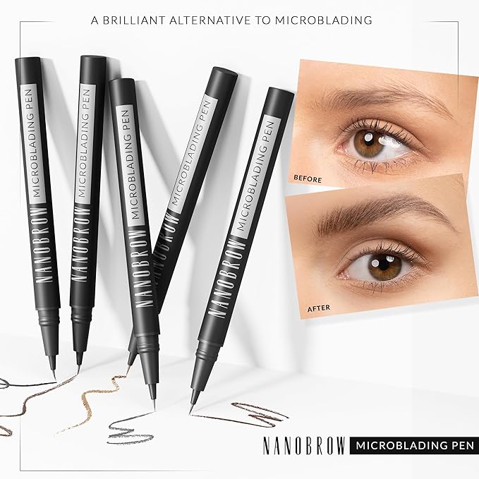 Nanobrow Microblading Pen Enhancing Thickening Eyebrow Filling Brow pen with ultrathin tip Dark Brown - Image 5