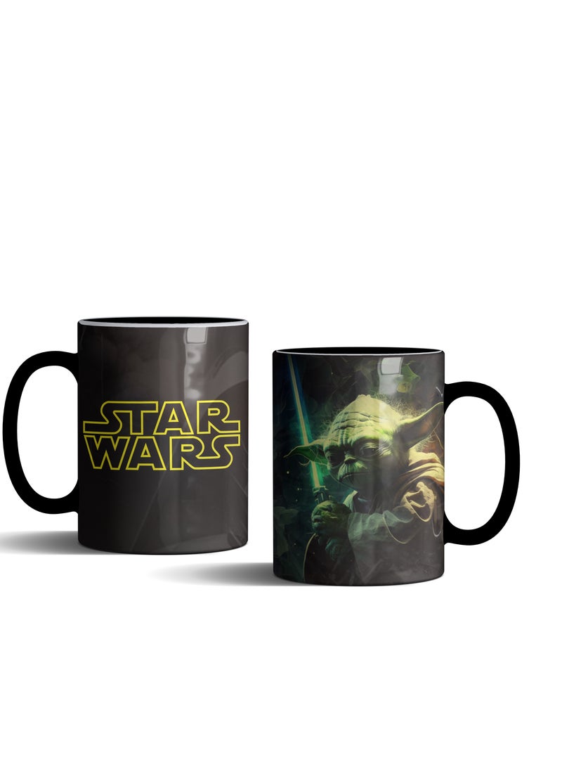 إم إي سي مج ستار وورز بيبي يودا باللون الأسود، 11 أونصة - Image 3