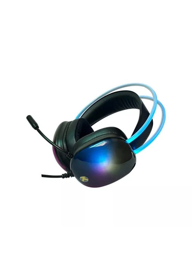 كي قيمنق سماعة ألعاب K Gaming K99 USB بصوت محيطي افتراضي 7.1، إضاءة RGB، ميكروفون بخاصية تقليل الضوضاء، مشغلات 40 مم، وسائد إسفنجية مريحة، USB Plug & Play، متوافقة مع الكمبيوتر وPS5 وPS4 وXbox واللابتوب – أسود - Image 5