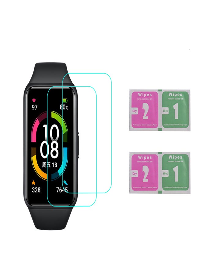 Smart Watch Screen Protector Anti-Scratch Soft Film Ultra-Thin Smart Wristband Protector High Transparency Cover Replacement for HONOR Band 6 (2 Packs) - Image 3