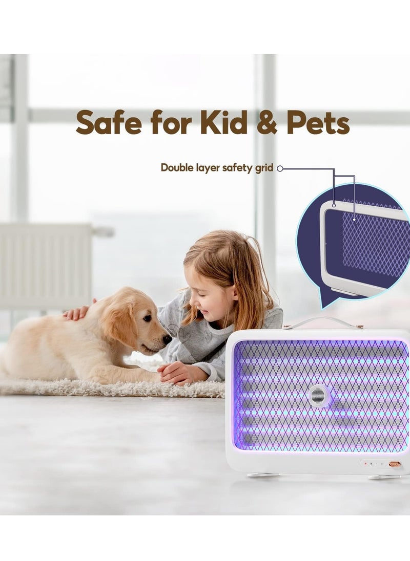 KASTWAVE - Bug Zapper with Light Sensor, Indoor Mosquito Zapper with LED UV Light, Rechargeable Mosquito Killer Lamp with Bait for Camping Patio Home Office - Image 1