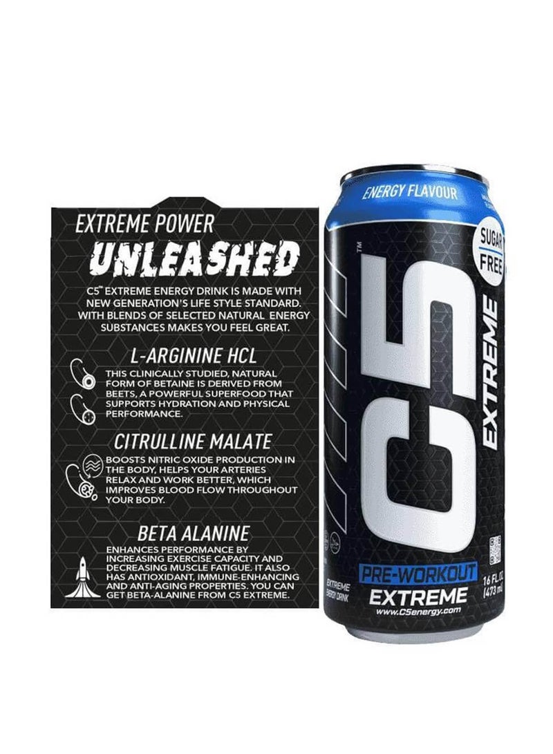 C5 EXTREME Zero Sugar Energy 473ml Pack of 12 - Image 2
