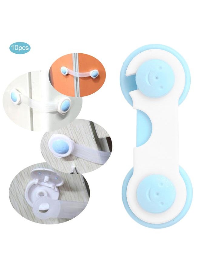 Thoraya 10pcs Cabinet Locks Child Safety Strap Locks for Drawers Dishwasher Cupboard OvenShort Lock  - Image 5