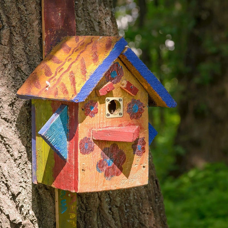 Ripeng Metal Bird House Guard with Copper Portal for Eastern Bluebird Houses 1 1/2 Inch Opening (2 Pieces) - Image 3