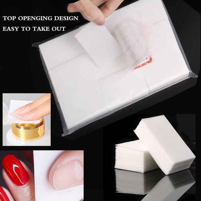 Nail Cotton Pads 1000 Pcs Lint Free Gel Nail Polish Removers Cotton Pads Eyelash Extension Glue Cleaning Wipes - Image 3