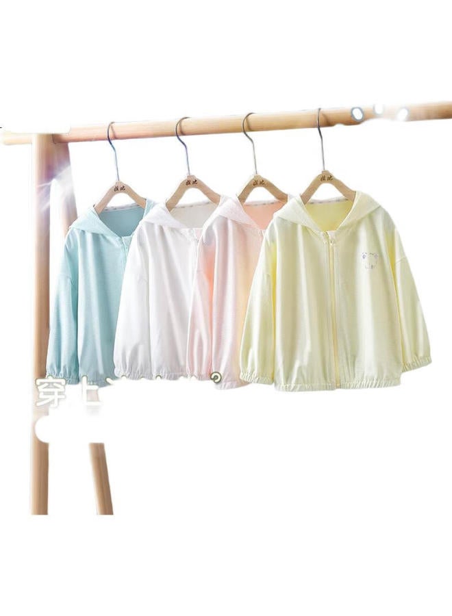 Labi Baby Children'S Sun Protection Clothing Spring/Summer Breathable Outdoor Uv Protection Hooded Pink 080