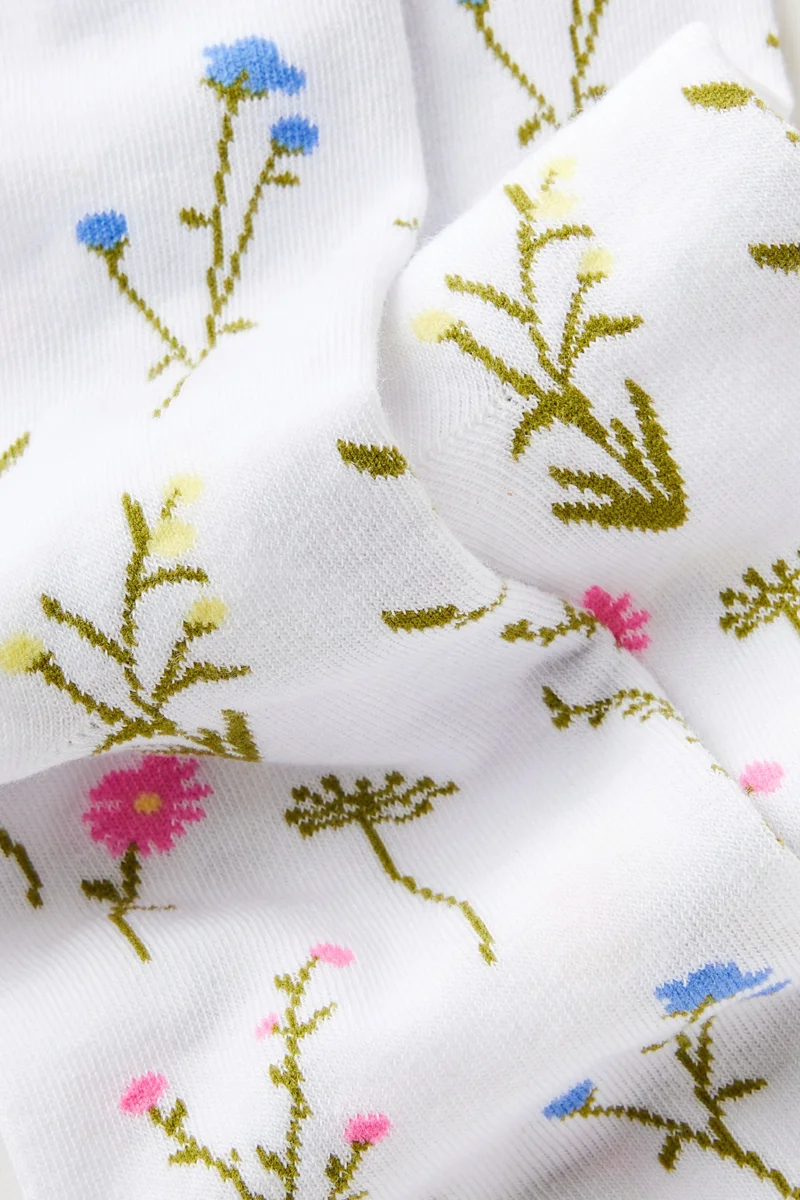 FLORAL CREW SOCK