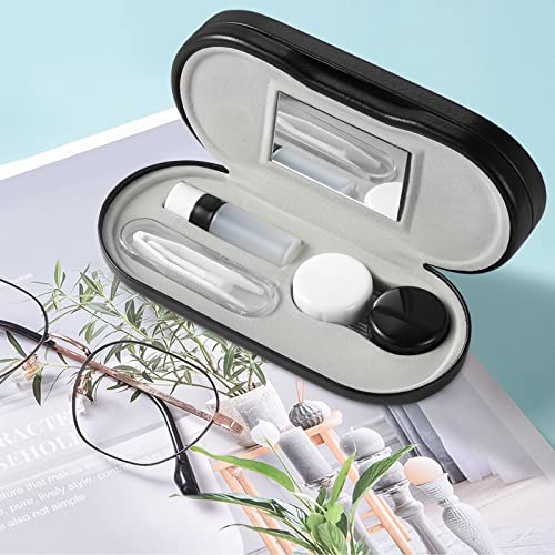 AITIME 2 in 1 Double Sided Portable Contact Lens and Eyeglasses Case - Marbling, Multifunction, Durable, Compact, Portable Storage Kit - Image 2