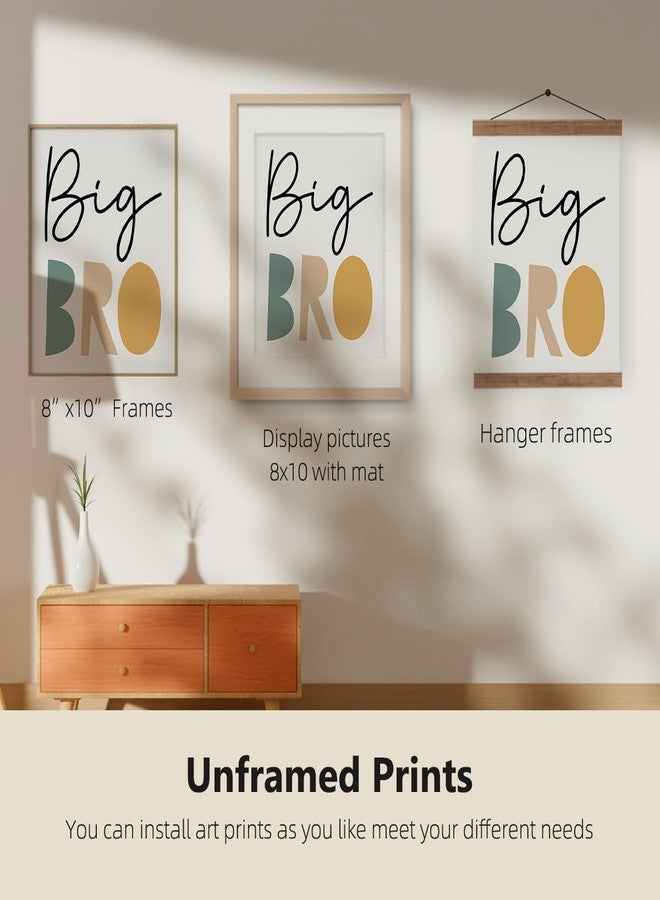 ETVISO Nursery Big Bro Lil Sis Wall Art Set of 3, Kids Room Wall Art, Sisters Brothers Prints, Play Room Decor for Kids, 8x10 (Unframed) - Image 5
