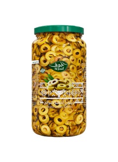 AL Jawf Aljouf Sliced Green Olives, 500g 