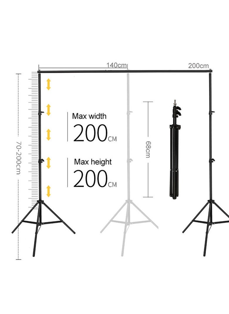 O Ozone Photo Studio Wide Cross Bar Tall Adjustable Background Stand for Portrait Video Photography  - Image 2
